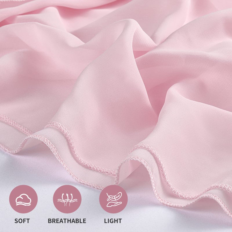 SoarDream Chiffon Table Runner 1 Piece 27x120 Inches Pink Rustic Sheer Fabric for Wedding Baby Shower Birthday Party Cake Table Decoration - Image 3